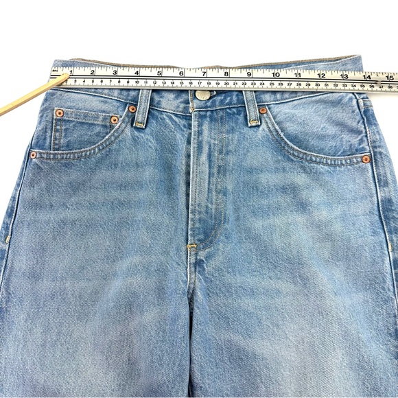 Aritzia Denim Forum The 90s So Soft Hi Rise Baggy jeans Size 25inches Inseam 29 - Picture 5 of 14